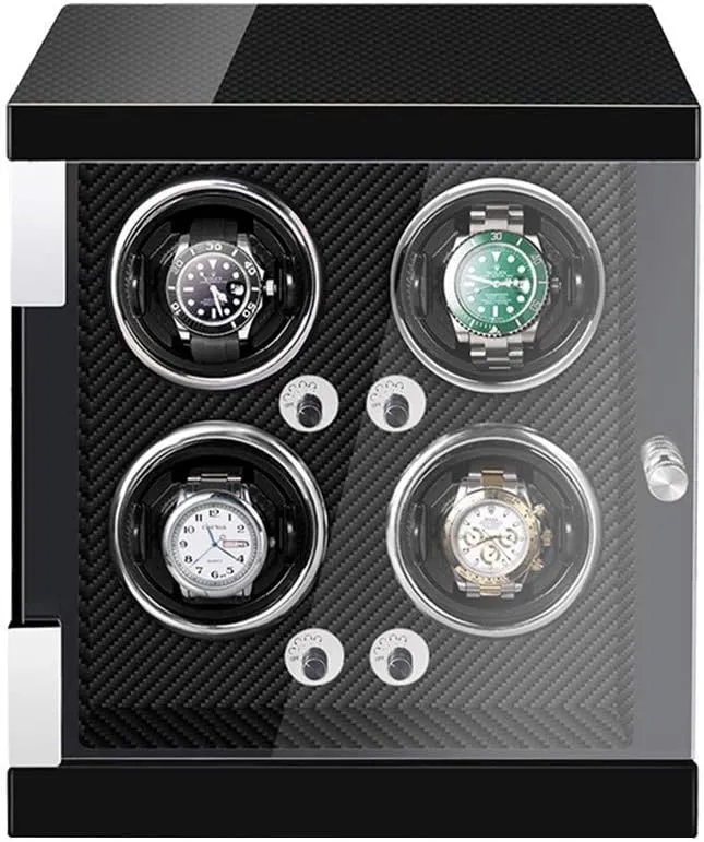Watch Watch Display Winder Box 4 0 Automatic Watch Winder 5 Rotation Modes with Quiet Motor Builtin LED Light Flexible Pillow