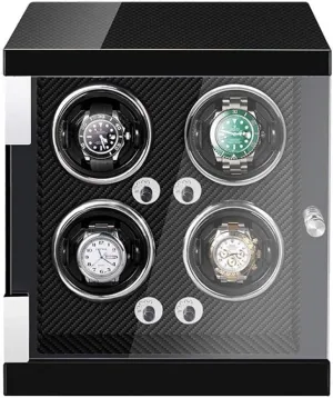 Watch Watch Display Winder Box 4 0 Automatic Watch Winder 5 Rotation Modes with Quiet Motor Builtin LED Light Flexible Pillow