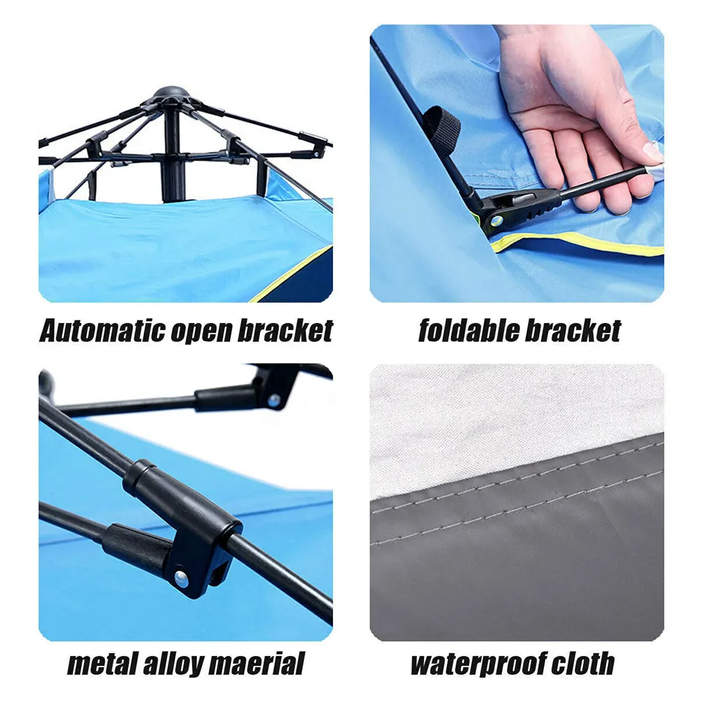 Waterproof Automatic Camping Tent 3-5 Person Come with Moisture Proof Pad(Green)-QLD_Rural