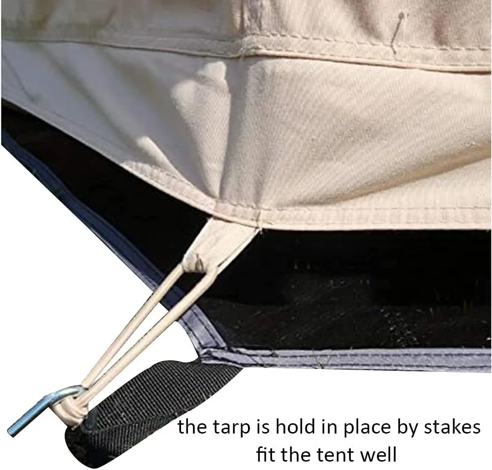 Waterproof Outdoor Ultralight Anti-Dirty Mat PE Footprints for 3M 4M 5M 6M Bell Tent Picnic Round Portable Tarps Camping