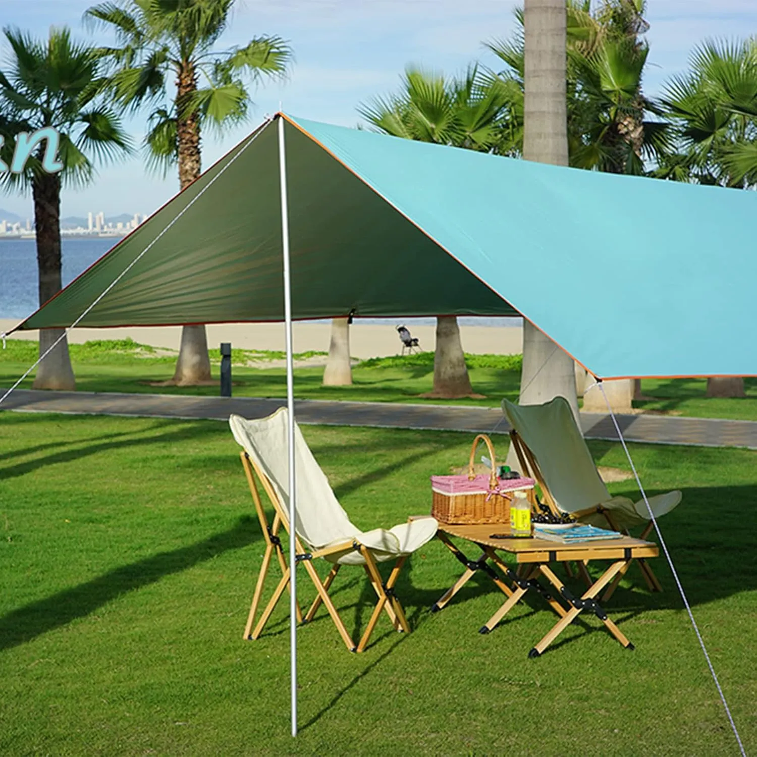 Waterproof Tent Tarp for Under Tent, Portable Large Camping Tarp, Lightweight Camping Tarp Tent Hammock Tarp Shelter for Camping, Hiking and Outdoor Activities