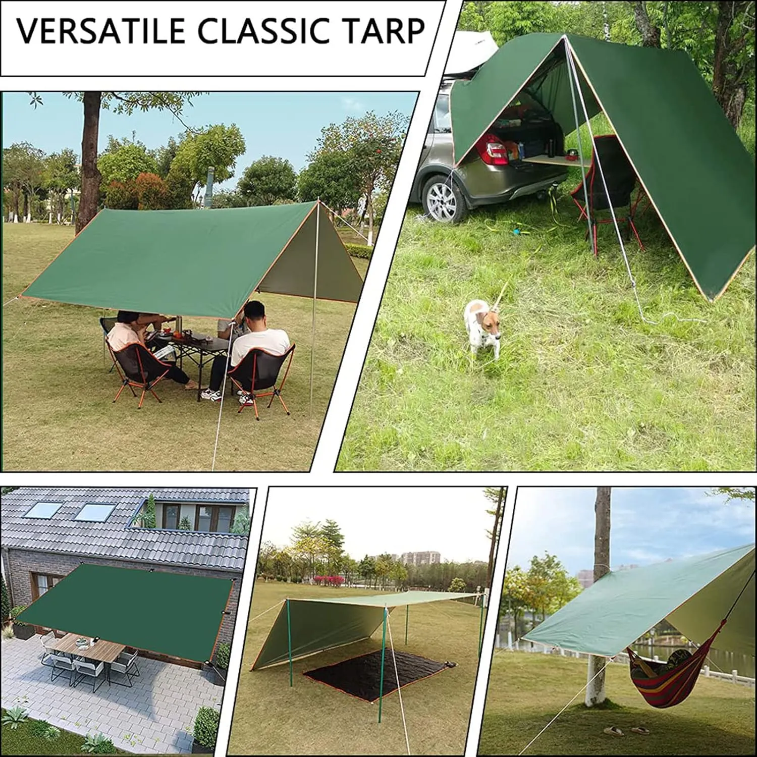 Waterproof Tent Tarp for Under Tent, Portable Large Camping Tarp, Lightweight Camping Tarp Tent Hammock Tarp Shelter for Camping, Hiking and Outdoor Activities