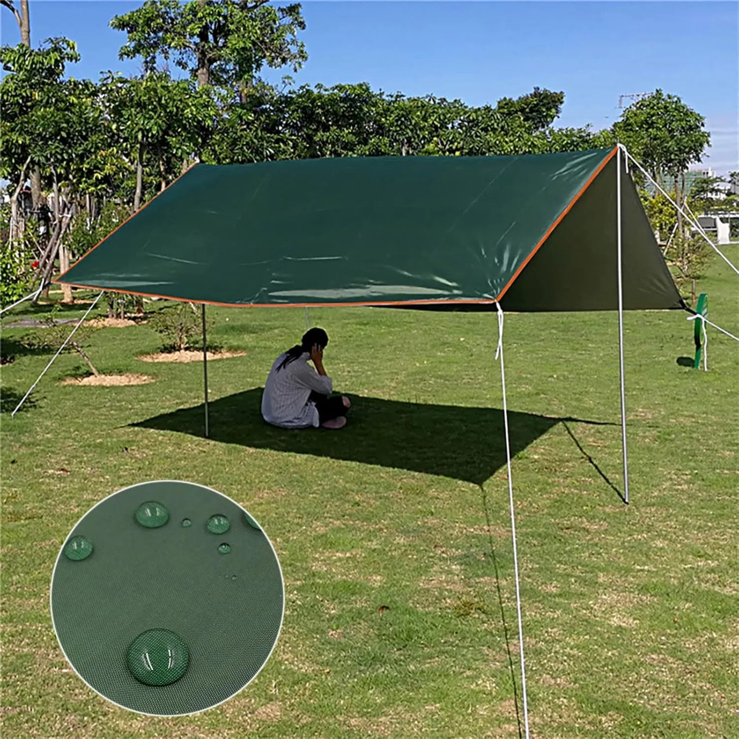 Waterproof Tent Tarp for Under Tent, Portable Large Camping Tarp, Lightweight Camping Tarp Tent Hammock Tarp Shelter for Camping, Hiking and Outdoor Activities