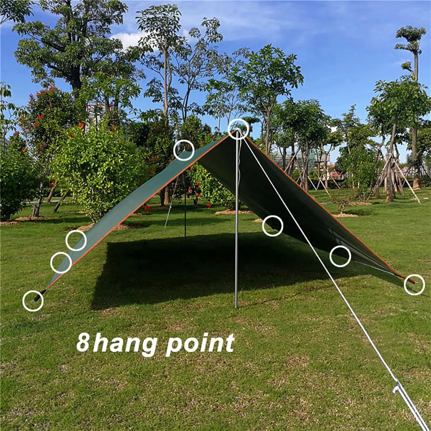 Waterproof Tent Tarp for Under Tent, Portable Large Camping Tarp, Lightweight Camping Tarp Tent Hammock Tarp Shelter for Camping, Hiking and Outdoor Activities