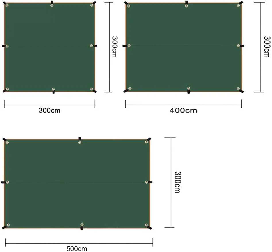 Waterproof Tent Tarp for Under Tent, Portable Large Camping Tarp, Lightweight Camping Tarp Tent Hammock Tarp Shelter for Camping, Hiking and Outdoor Activities