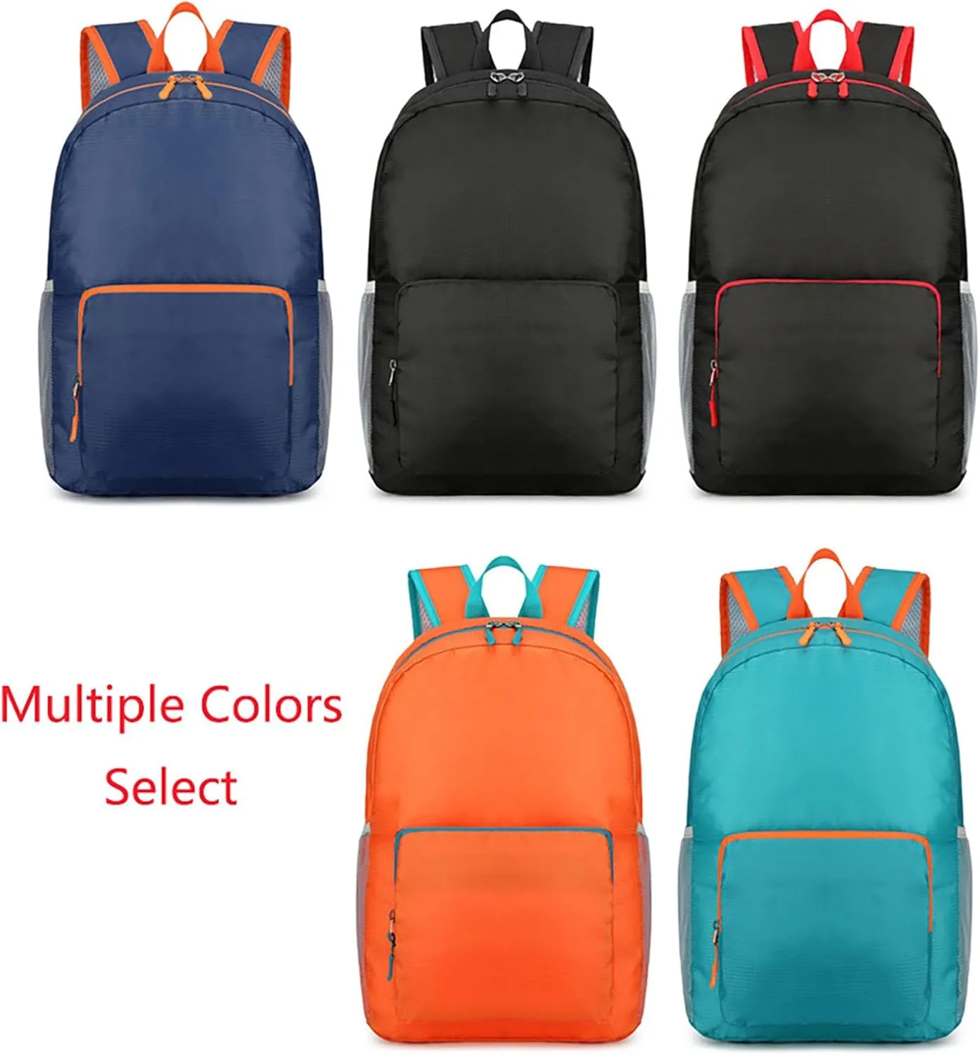 Waterproof Ultralight Foldable Backpack for Outdoor Travel & Camping, 16-Inch Packable Daypack (Orange)