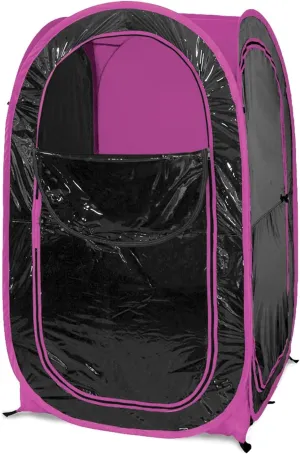 WeatherPod 1-Person Pop-Up Pod with Tinted Panels – Pop-Up Weather Pod, Protection from Cold, Wind and Rain with Added Privacy – Pink