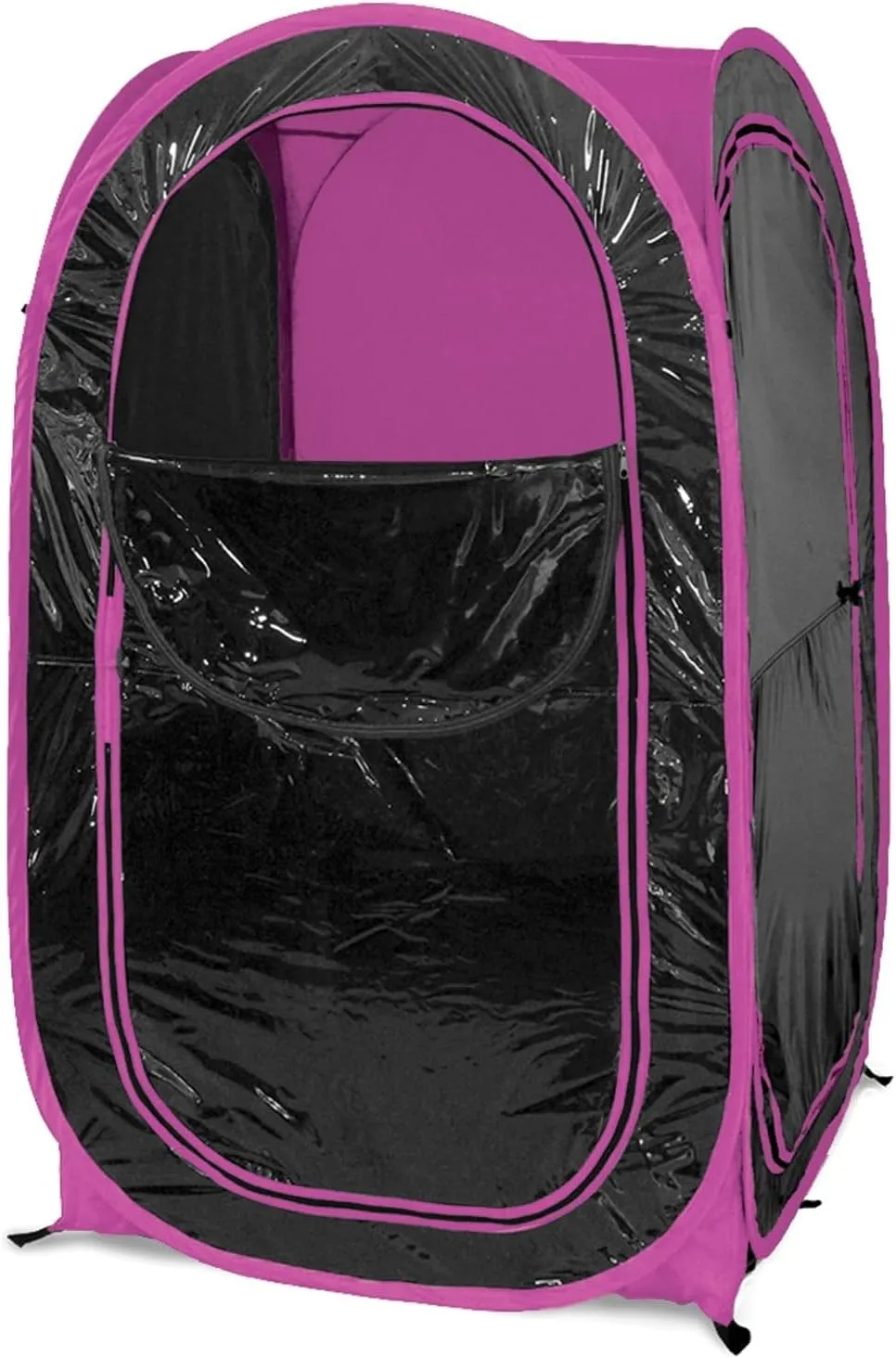 WeatherPod 1-Person Pop-Up Pod with Tinted Panels – Pop-Up Weather Pod, Protection from Cold, Wind and Rain with Added Privacy – Pink