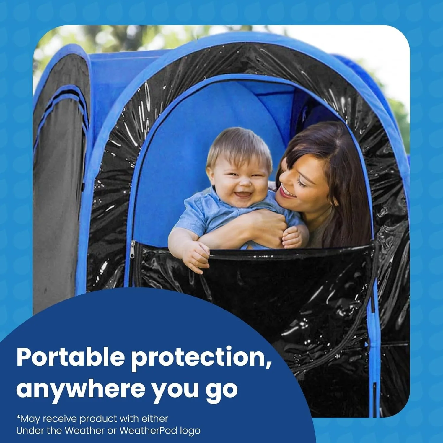 WeatherPod 1-Person Pop-Up Pod with Tinted Panels – Pop-Up Weather Pod, Protection from Cold, Wind and Rain with Added Privacy
