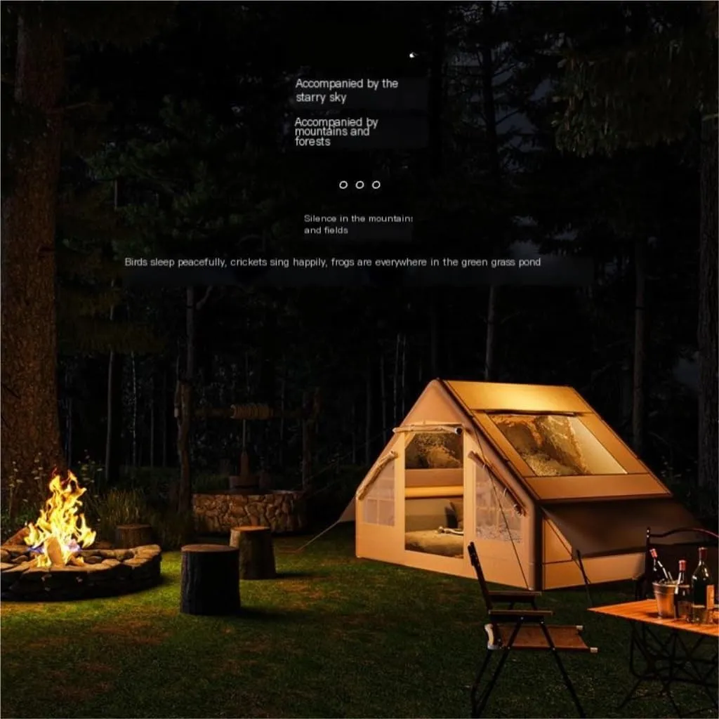 Weatherproof Tents Portable Folding Camping Tent, Free to Set Up, Rainproof Camping Tent, Inflatable Tent, Camping Equipment Camping and Hiking Tents