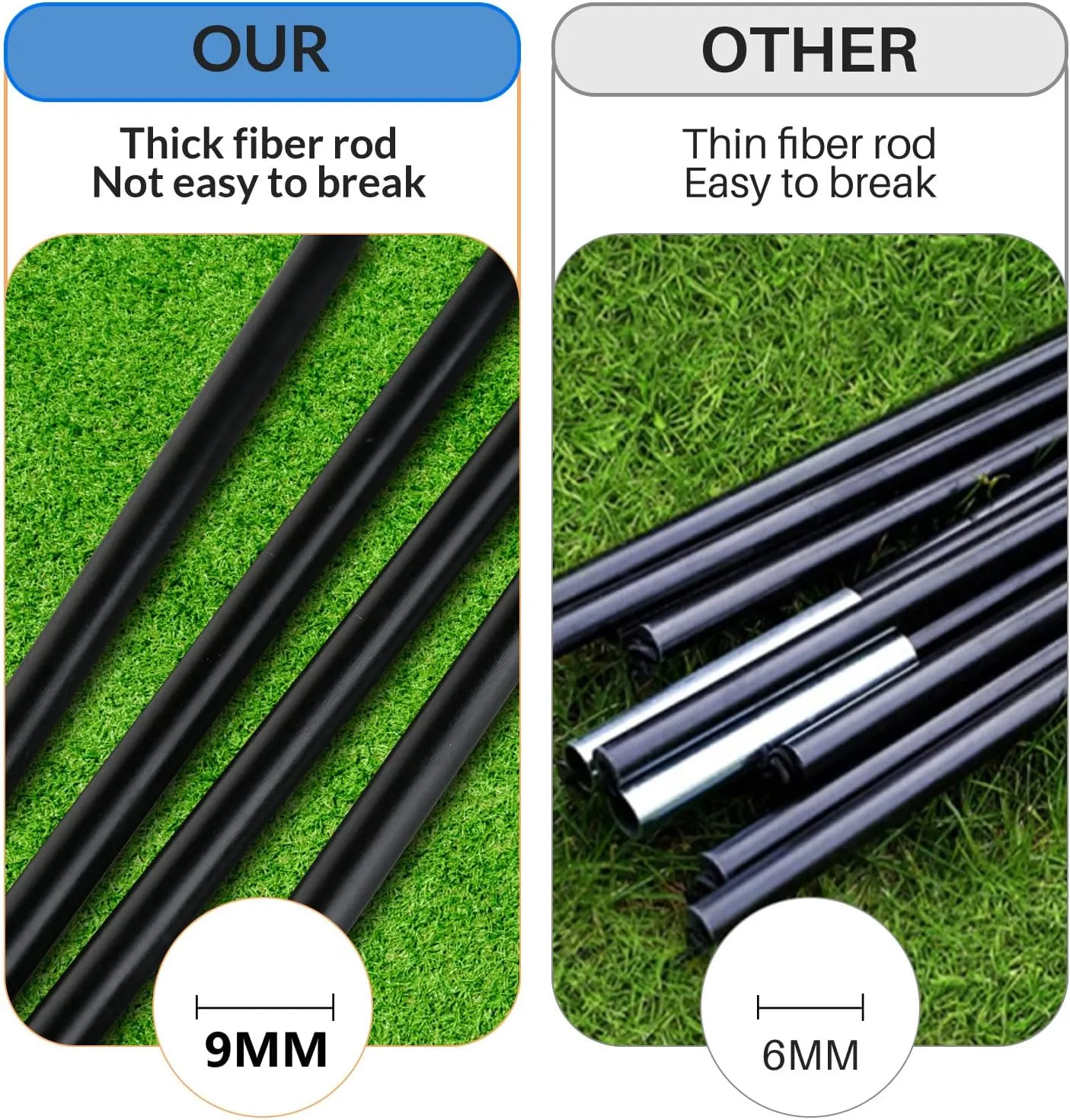 WEKEFON Backyard Soccer Goals - Portable Kids Soccer Net Set of 2-3.6'x2.7' - Pop Up Folding Indoor   Outdoor Goals with Carry Bag - Easy Assembly and Compact Storage