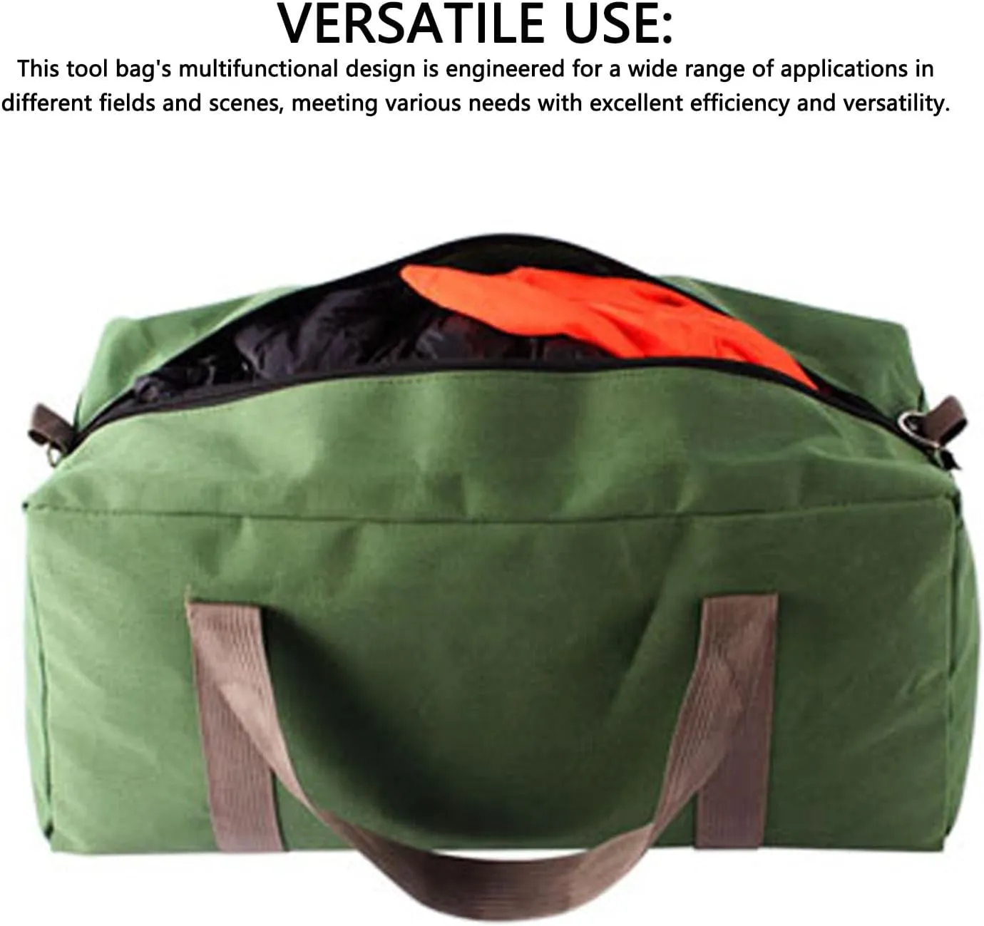 Wide Mouth Tool Bag, Versatile Use, Weatherproof, Organized Storage, Electricians Companion with Adjustable Shoulder Strap for Small tool bag (20 Inches)