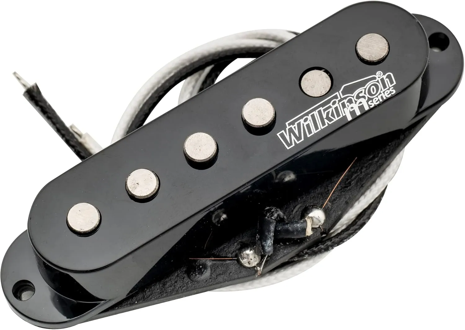 Wilkinson Vintage Tone Alnico 5 Staggered Single Coil Neck Pickup for Strat Style Electric Guitar, Black
