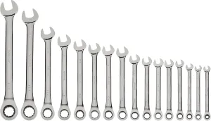 Williams WS-1122NRC Combo Ratcheting Wrench Set, 1/4-Inch - 1-1/4-Inch, 16-Piece