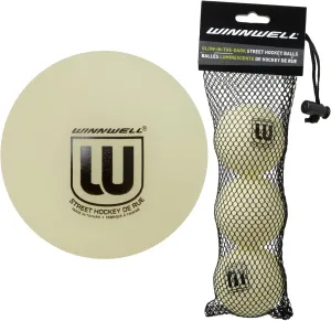 Winnwell Sports Street Hockey Balls - Indoor & Outdoor Balls with Storage Bag - Ideal for Road & Street Hockey Games 65mm & 50 Gram Weight