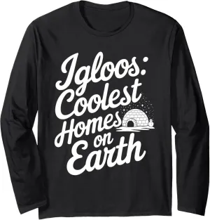 Winter Survival Inuit Culture Snow Structure Polar Regions Long Sleeve T-Shirt