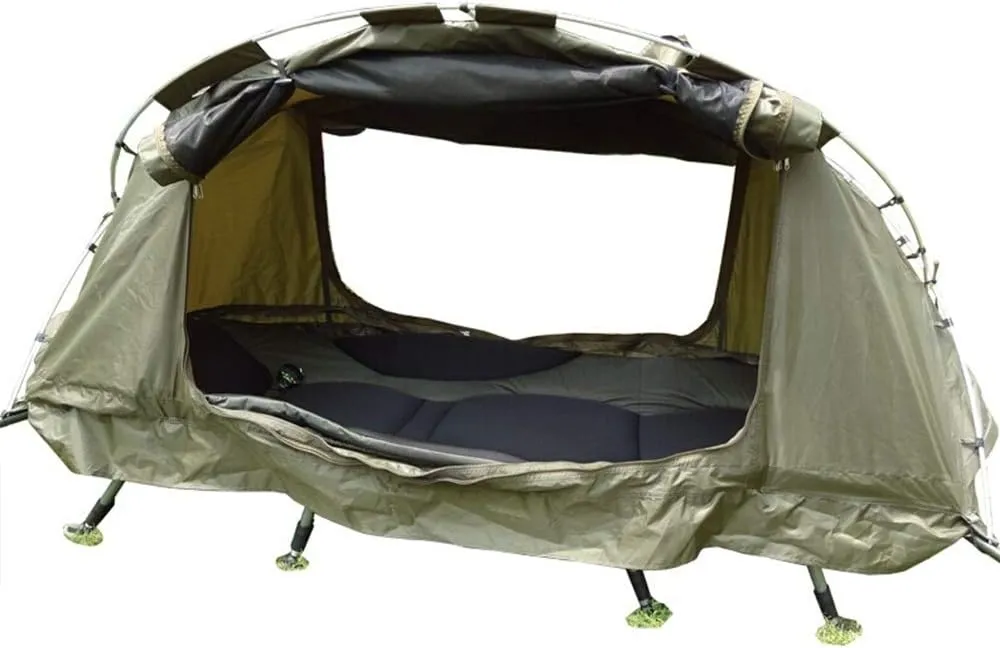 Winter Tent 4 Season Off Ground Tent Double-Layer Anti-Storm Camping Tent Cot Outdoor Fishing Bed for 1 Person Winter Fishing Travel Camping for Family Short Weekends, 208X85X30CM, Green