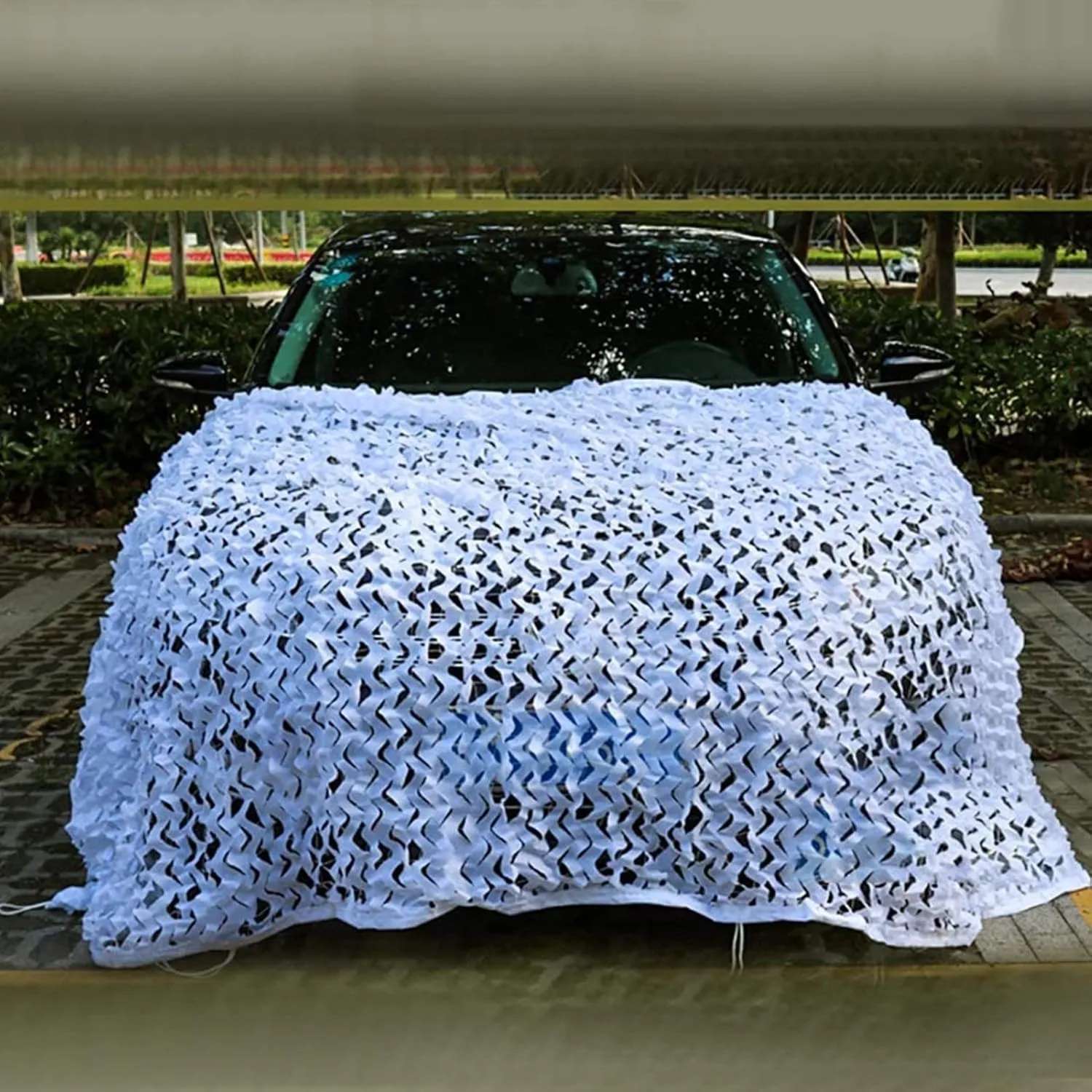 Woodland Camo Netting,Camouflage Net Outdoor,Sunblock Mesh Tarp,Quick Dry/Reinforce Double Layer,for Camping Hunting,Car Covers,Building Shelters,Sunscreen Nets,4x8m(13 * 26ft)