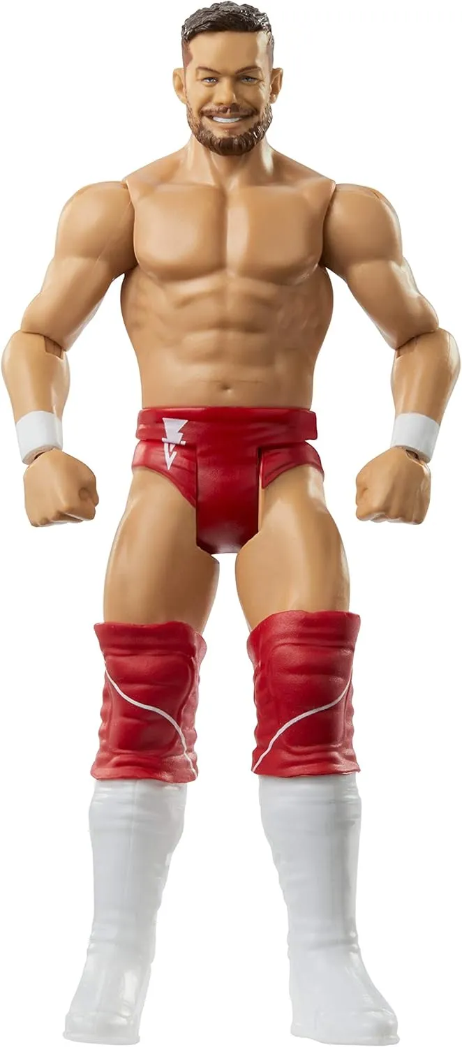 WWE Mattel Finn Balor Basic Series #106 Action Figure in 6-inch Scale with Articulation & Ring Gear, Multi (GKT11)