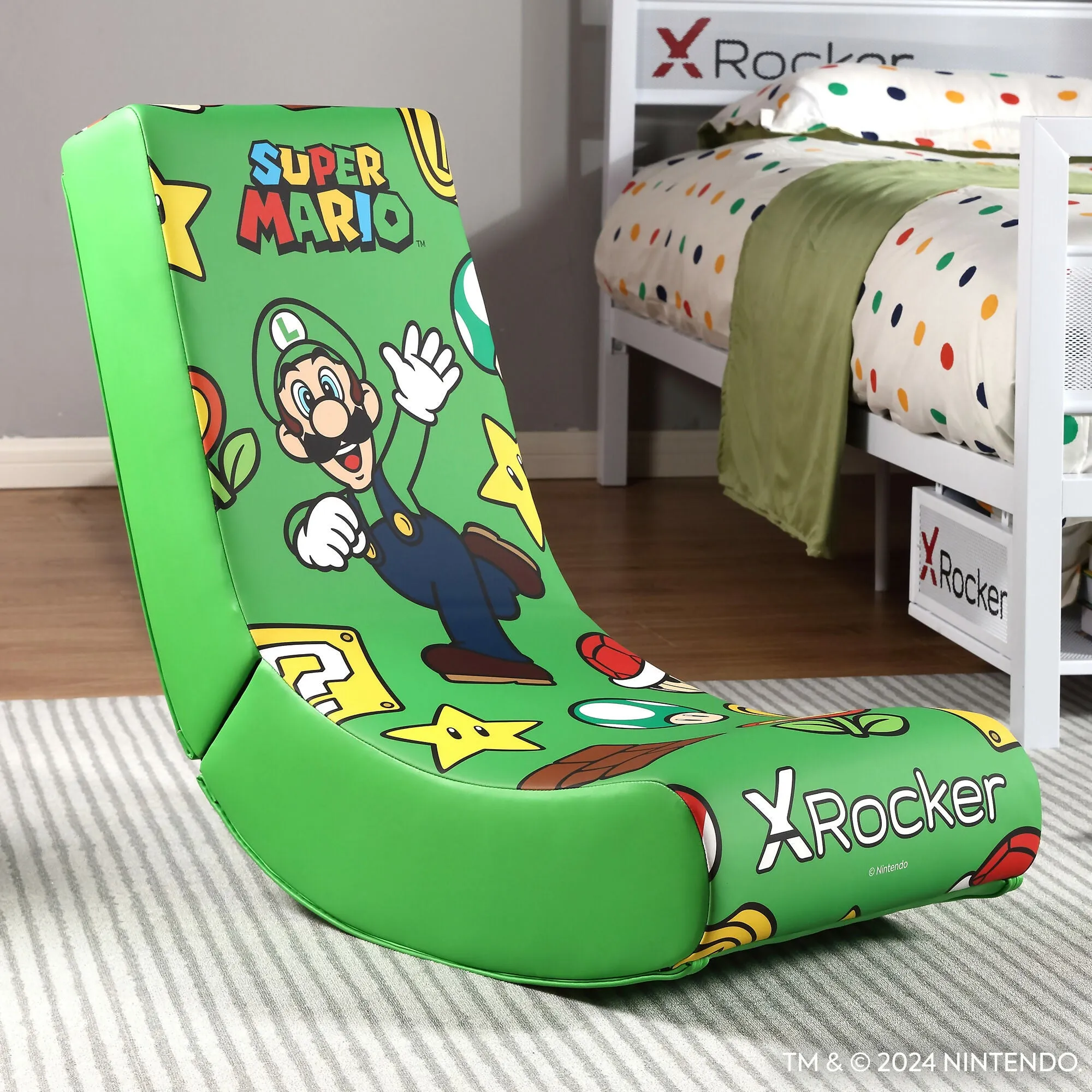 X Rocker Nintendo Video Rockers - Luigi - Power Up Edition