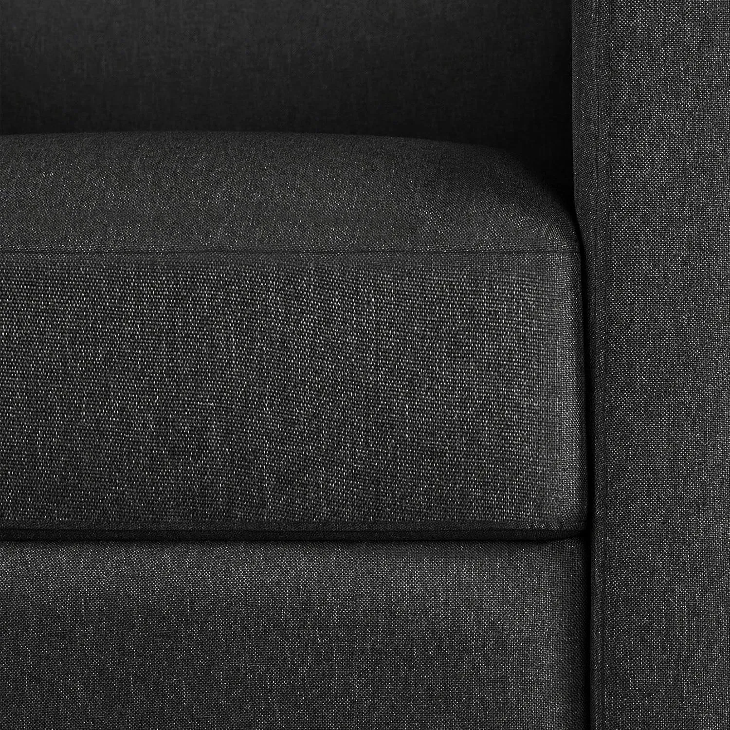 Yaheetech Fabric Recliner Chair Mid-Century Modern Recliner Adjustable Single Recliner Sofa with Thicker Seat Cushion Tufted Upholstered Sofa with Pocket Spring for Living Room Bedroom Black