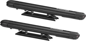 Yakima EXO SnowBank 5 Ski or 4 Snowboard Universal Car Mount Travel Roof Rack with Double Joint Hinge, SKS Lock, and 1 Button Access, Black