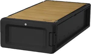 Yakima MOD Topper Medium Half Drawer Drawer Add On with Finished Top Surface, Drawer Slides, and SKS Lock for Drawer Organization, Black