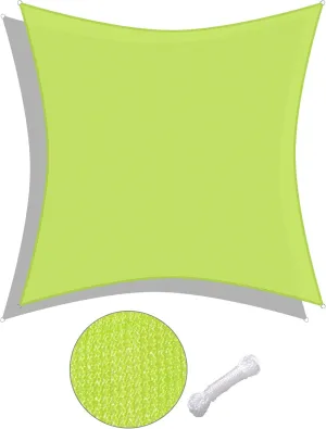 Yescom 1 Pack 18'x18' Square Sun Shade Sail Apple Green 97% UV Block Outdoor Patio Pool Garden Yard Lawn Carport Cover Net Awning Canopy