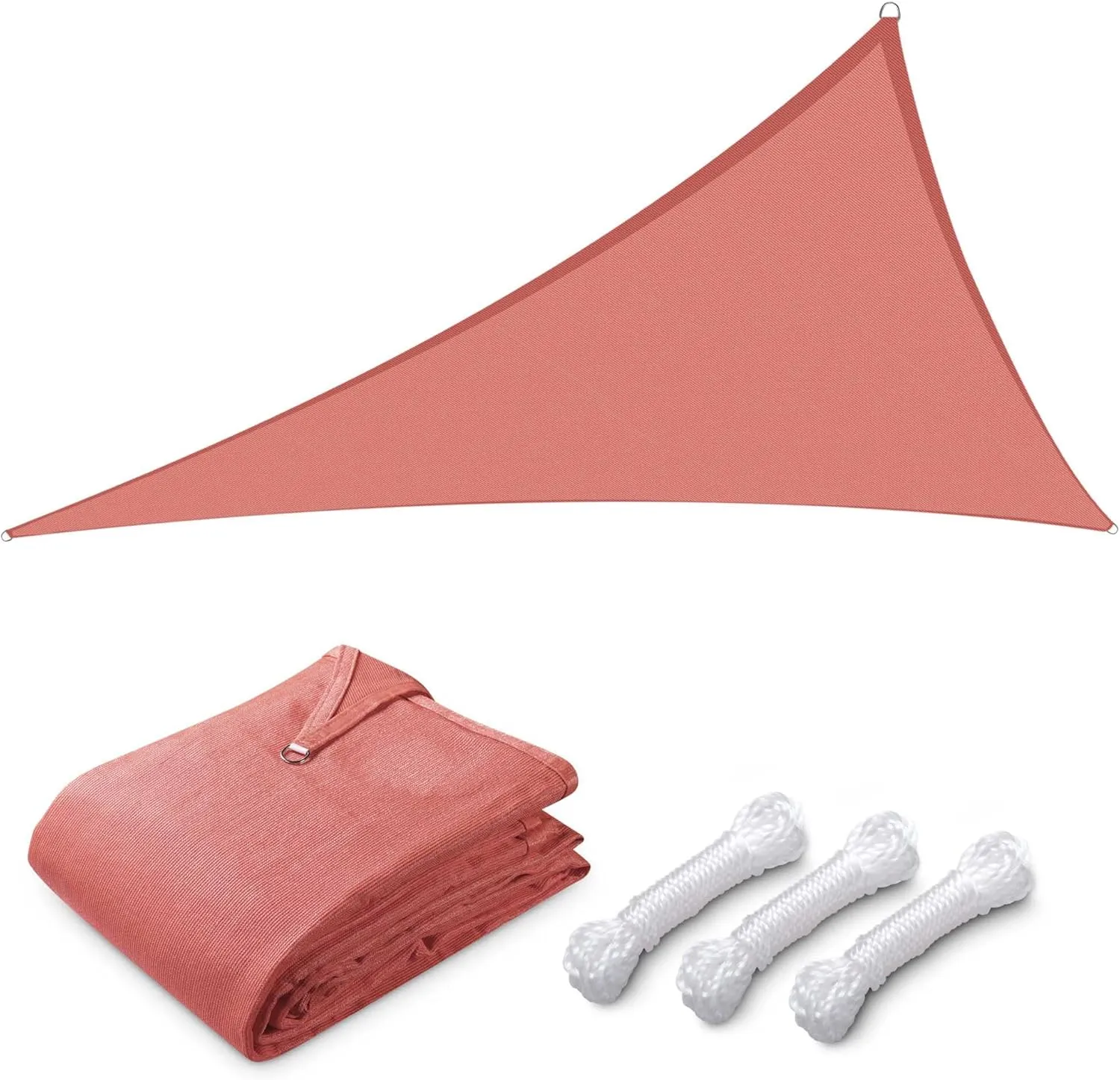 Yescom 1 Pack 20'x20'x20' Triangle Sun Shade Sail Red 97% UV Block Triangle Sun Shade Sail Outdoor Patio Pool Garden Yard Lawn Carport Cover Net Awning Canopy