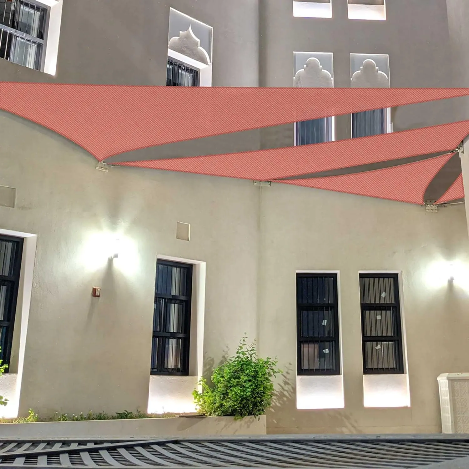 Yescom 1 Pack 20'x20'x20' Triangle Sun Shade Sail Red 97% UV Block Triangle Sun Shade Sail Outdoor Patio Pool Garden Yard Lawn Carport Cover Net Awning Canopy