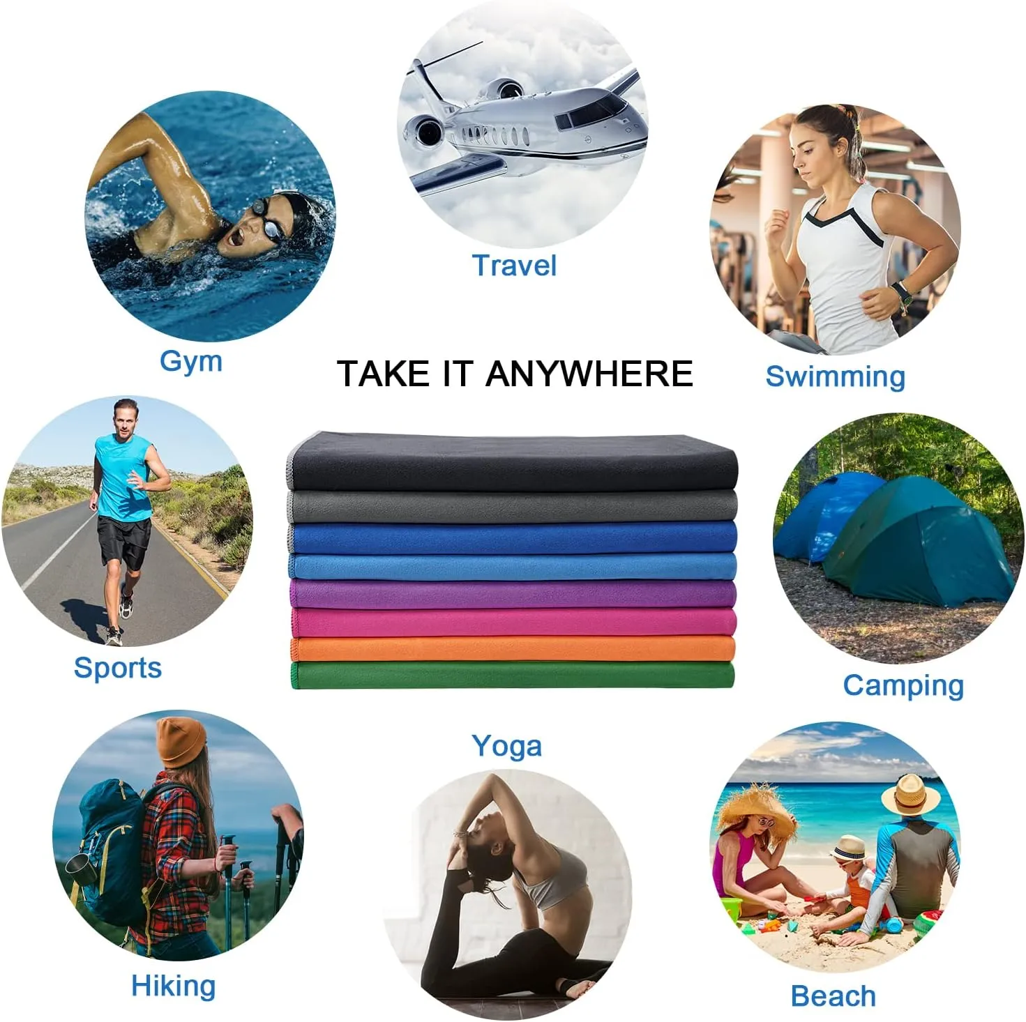 Your Choice Quick Dry Towel - Super Absorbent Microfiber for Gym, Travel, Camping | Ultra Compact & Lightweight
