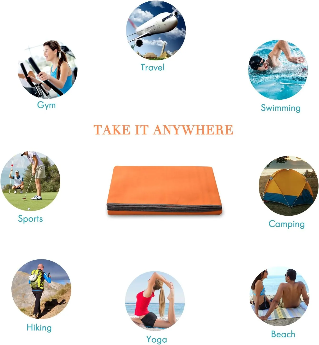 Your Choice Quick Dry Towel - Super Absorbent Microfiber for Gym, Travel, Camping | Ultra Compact & Lightweight