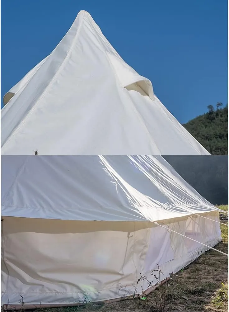 Yurt Tent with Stove Hole for Family Camping Large Space Festival Party Tent Teepee for Carnival, Party, Music Festival, Picnic - Bell Tent 4 Season, 4x6x3m