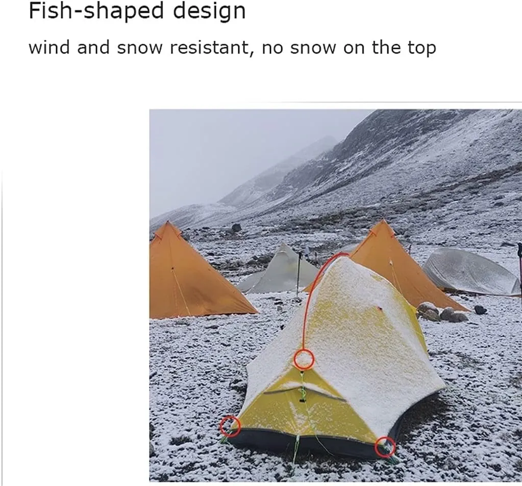 YYDS Tents for Camping Easy Set Up Camping Tent Waterproof Double Layer Tent Hiking Cycling 2 Person Camping Tents (Color : Red)