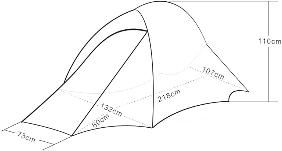 YYDS Tents for Camping Easy Set Up Camping Tent Waterproof Double Layer Tent Hiking Cycling 2 Person Camping Tents (Color : Red)