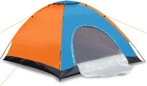 YYDS Tents for Camping Travel Portable Tent Waterproof Anti UV Camping Tent Outdoor Hiking 1-2/3-4 People Couple Family Camping Camping Tents (Color : Blue Orange, Size : 3-4 Person)