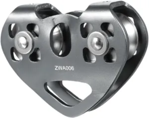 Zip Line Pulley, Climbing Pulley, Supplies Portable,Hauling Pulley Wheel,30kN Tandem Speed Double Pulley for Hauling,Dragging