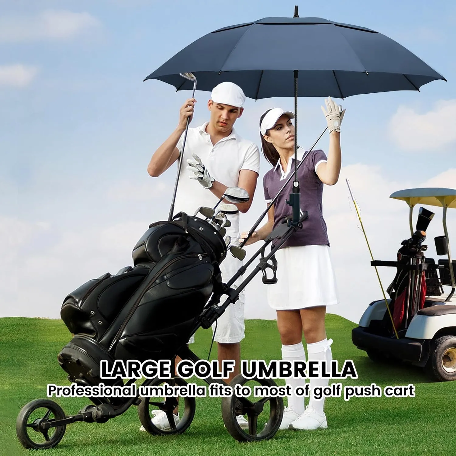 ZOMAKE Large Golf Umbrella for Rain Heavy Duty,Big Golf umbrellas Windproof,51/54/62/68 Inch Extra Large Oversized Umbrella