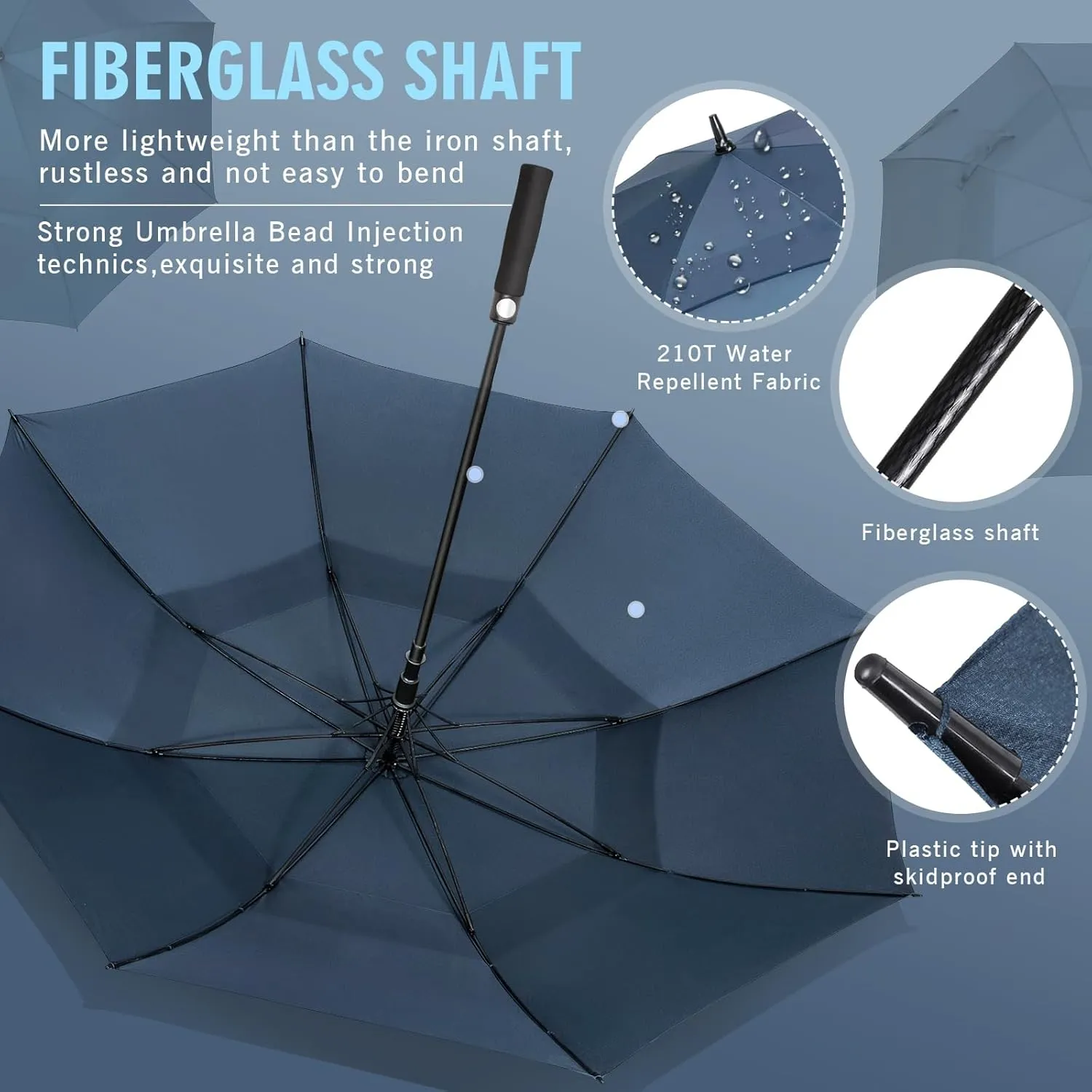 ZOMAKE Large Golf Umbrella for Rain Heavy Duty,Big Golf umbrellas Windproof,51/54/62/68 Inch Extra Large Oversized Umbrella