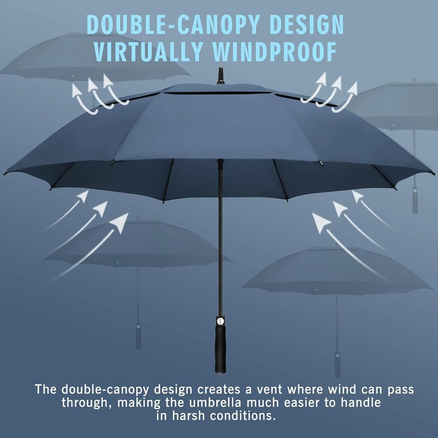ZOMAKE Large Golf Umbrella for Rain Heavy Duty,Big Golf umbrellas Windproof,51/54/62/68 Inch Extra Large Oversized Umbrella