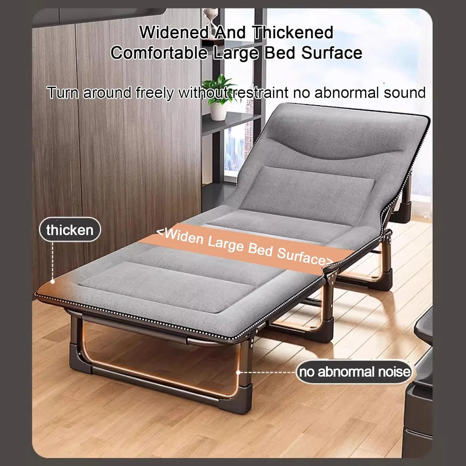 ZTGL D,170x56cm, Reclining Camping Lounge Chair, Reclining Patio Chairs, Folding Recliner Chair for Outdoor Indoor, Portable Folding Camping Cot, Sunbathing Lounge Chairs